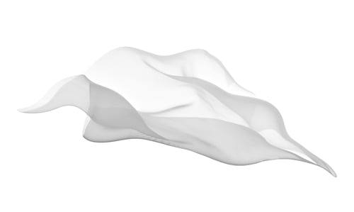 Preview: Abstract White Fabric Floating on White Background