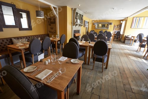 Preview: Empty Interior Of Contemporary Restaurant