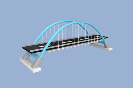 Preview: Miniature Bridge 3D Illustration