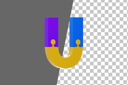 Preview: Puzzle U 3D Icon