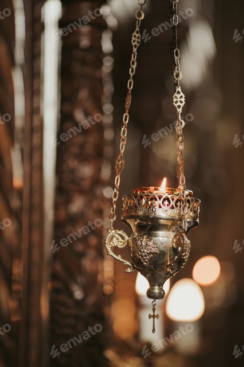 Preview: Closeup shot of orthodox church interior detail