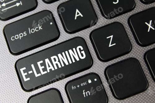 Preview: Computer keyboard with e-learning key