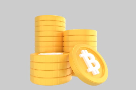 Preview: Stacks of digital bitcoin currency