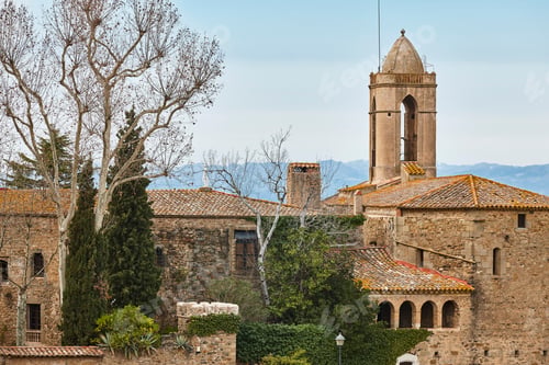 Preview: Traditional village of Pubol. Gala museum. Girona, Catalonia. Spain
