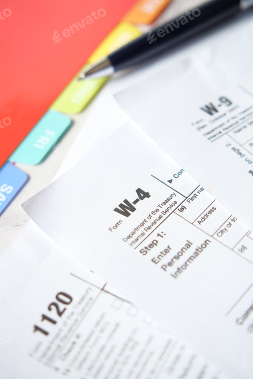 Preview: many US tax form on table