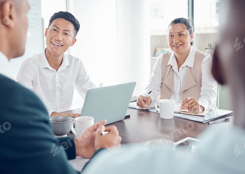 Preview: Business people, collaboration and meeting, business and conference room discussion, diversity work