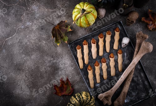 Preview: Halloween cookies in shape of witch finger