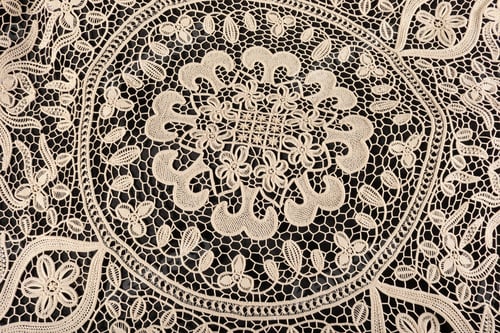 Preview: decorative lace on black background