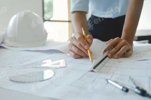 Preview: Engineer and architect working with new project.
