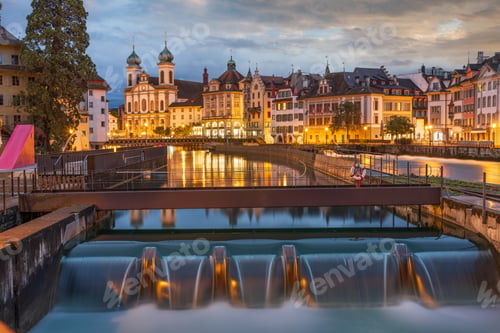 Preview: Lucerne, Switzerland from Spreuerbrucke Bridge