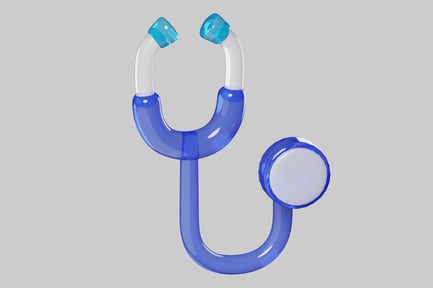 Preview: Cartoon blue stethoscope illustration