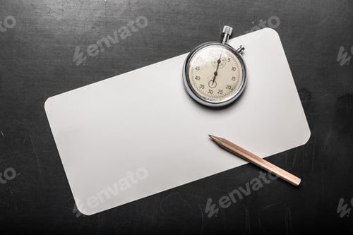 Preview: pocket watch on a black table