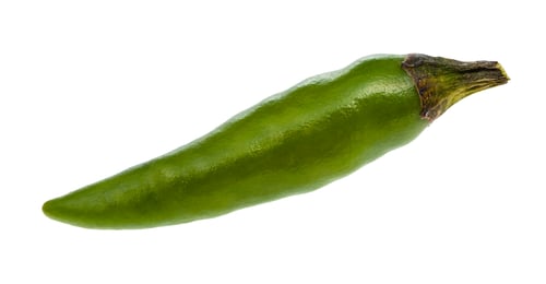 Preview: little fresh green ripe chili pepper isolated