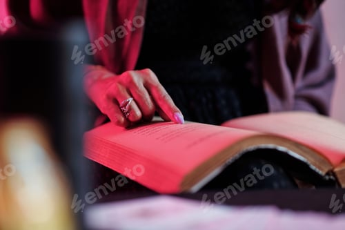 Preview: Witch Reading Spell in Old Book