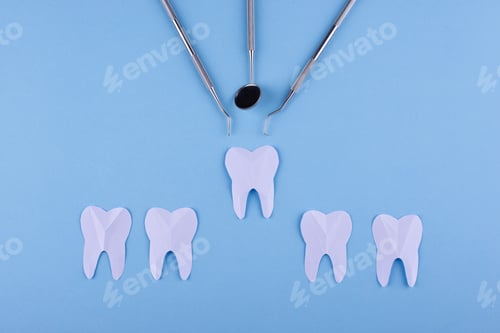 Preview: World dentists day concept with stomatology tools