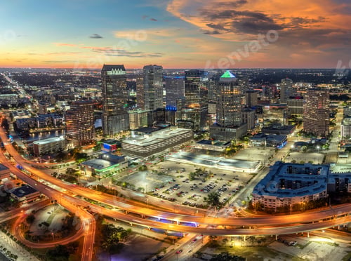Preview: Downtown of Tampa city in Florida, USA