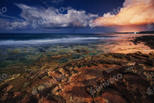 Preview: Spring view of the coast at sunset city Trapani. Sicily