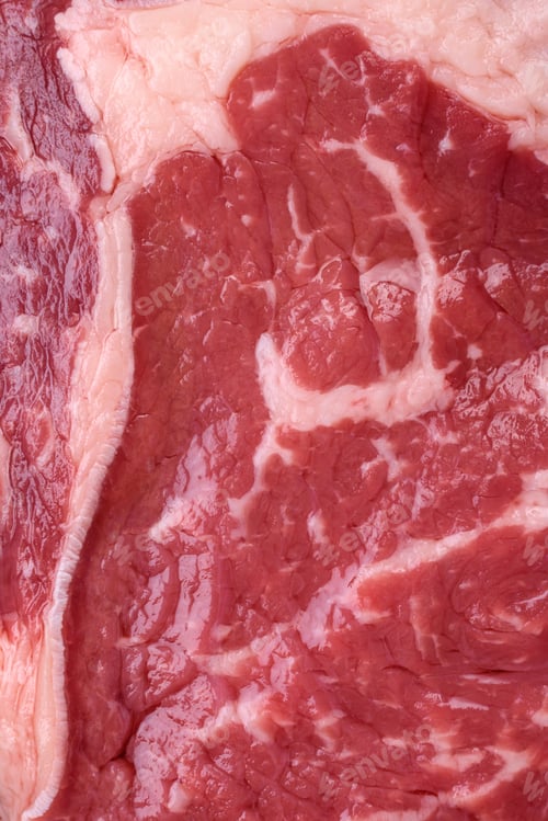 Preview: Fresh, raw beef steak with salt, spices and herbs