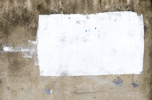Preview: Painted White Patch on a Gritty Concrete Wall