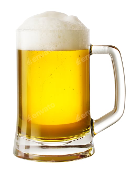 Preview: Refreshing Mug of Cold Lager Beer Isolated