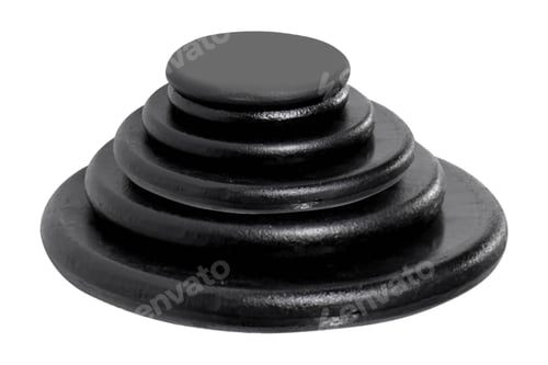 Preview: metal disks for dumbbells isolated on white