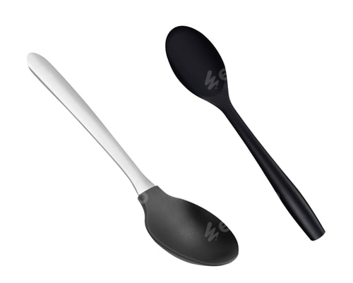 Preview: Plastic kitchen utensils. Isolated on white