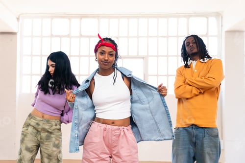 Preview: Young group of multiethnic hip-hop dancers dancing