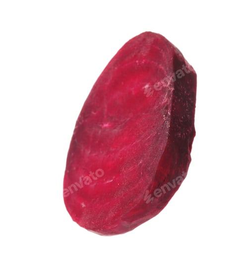 Preview: Slice of ripe beet on white background