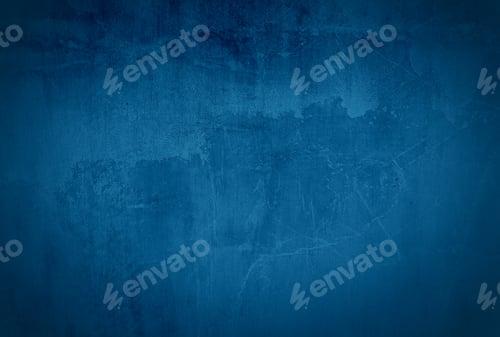 Preview: Vintage grunge blue concrete texture wall background with vignette.