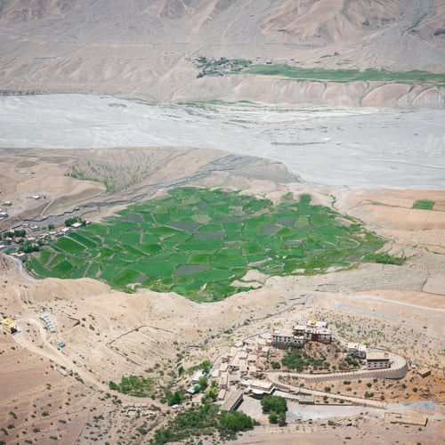 Preview: Aerial view of Buddhist temple monastery Key