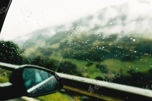 Preview: Switzerland Alps mountain scenic view in September from car window