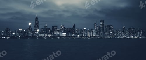 Preview: Chicago Night Time Skyline