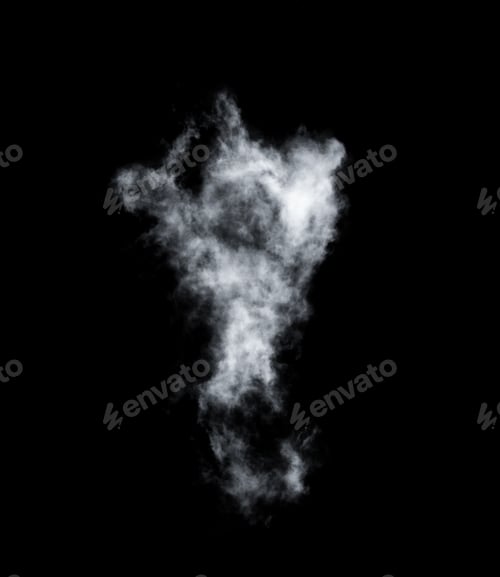 Preview: clouds on black background