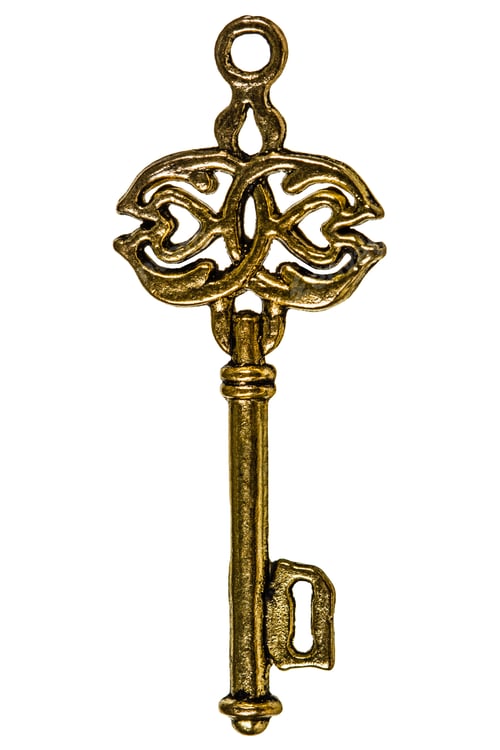 Preview: Key, decorative element, isolated on white background