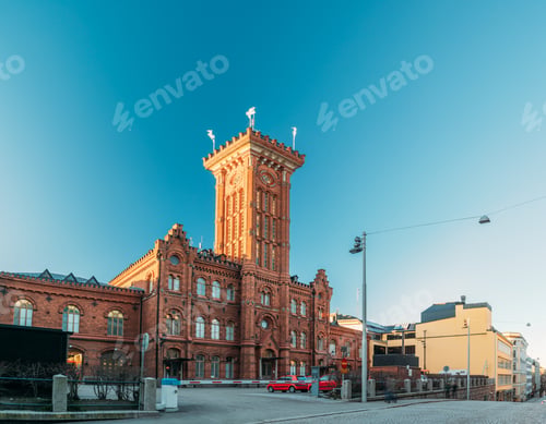 Preview: Helsinki, Finland. Erottaja fire station, Rescue Station In Korkeavuorenkatu Street In Sunny Day