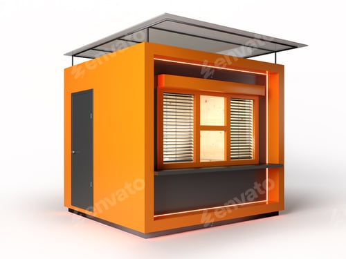 Preview: Modern design store booth 3d rendering