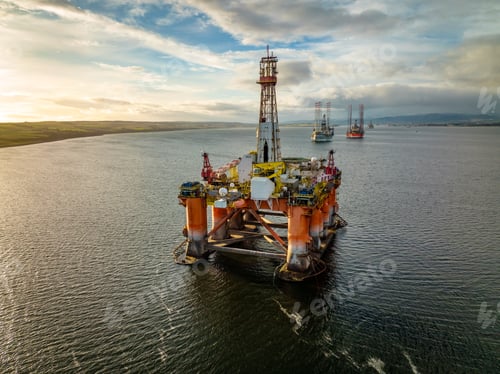 Preview: Oil and Gas Drilling Platform at Sea