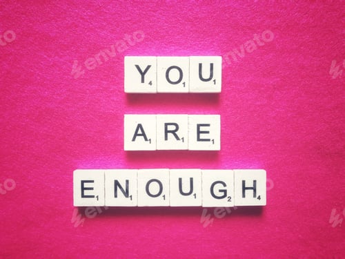 Preview: You are enough. Scrabble. Scrabbles. Scrabble letters. Scrabble words. Scrabble tiles.