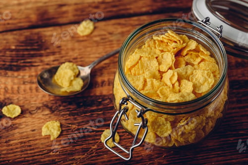 Preview: Jar of corn flakes for breakfast