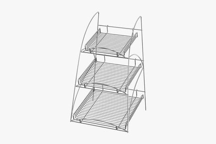 Vista previa: Soporte de rejilla con tres estantes escalonados