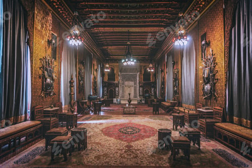 Preview: Interior of a castle with an interesting ceiling