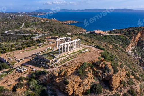 Preview: Cape Sounio, Poseidon temple archaeological site, Attica, Greece
