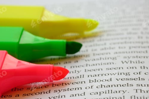 Preview: highlighters for efficient highlighting technique to study.