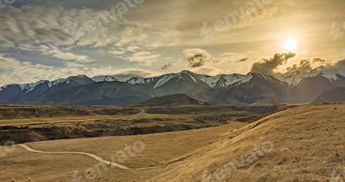 Preview: Cave Stream Scenic Reserve during sunset, South Island, New Zeal