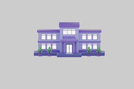 Vista previa: Vista detallada de un gran edificio con un árbol robusto en el frente