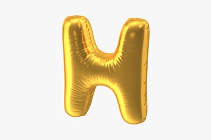 Preview: Golden Foil Balloon Letter H