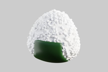 Preview: Triangular rice ball with nori