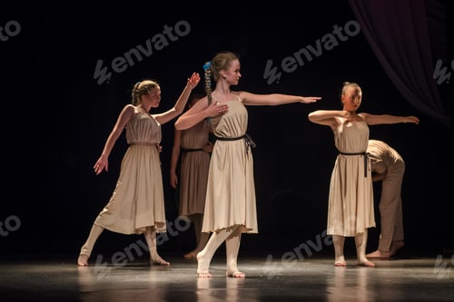 Preview: staging on the stage of a children's theater with actors