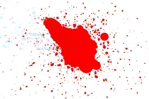 Preview: Bright Red Splash on White Background