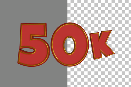 Preview: Thanks 50K 3D Icon
